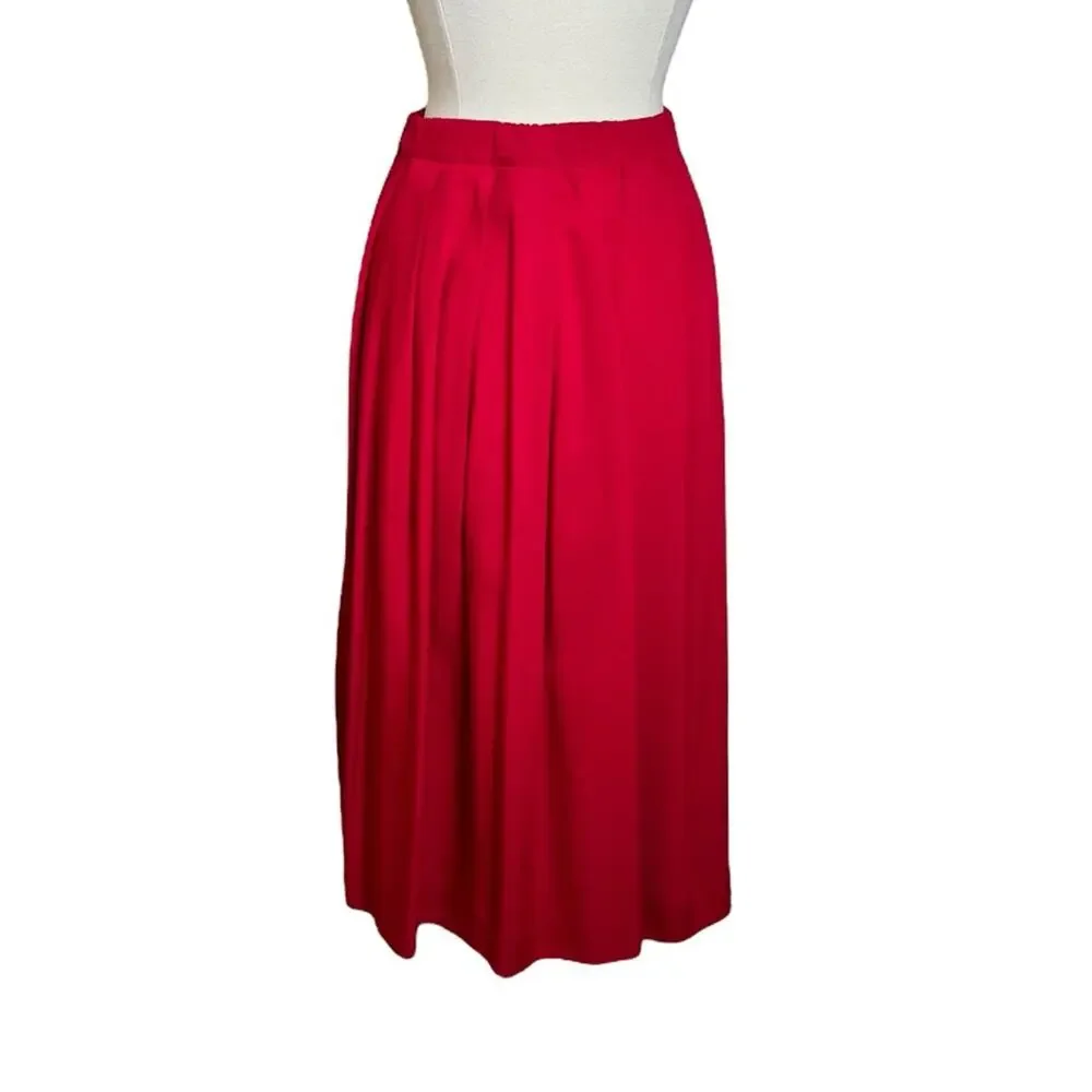 Vintage Pendleton‎ Country Sophisticates Red Midi Skirt Women's Small